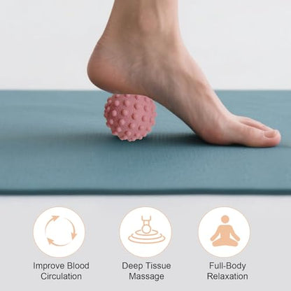 Foot Massage Ball Myofascial Release, Restore Foot Massage Roller, Massage Tool for Tight Muscles and Sore Feet, Pain Relieve from Plantar Fasciitis - color: 1 Pink Massage Ball