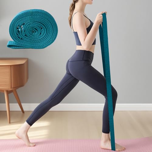 Multi-Loop Nylon Stretch Strap for Yoga and Flexibility Training - Enhance Range of Motion and Muscle Recovery