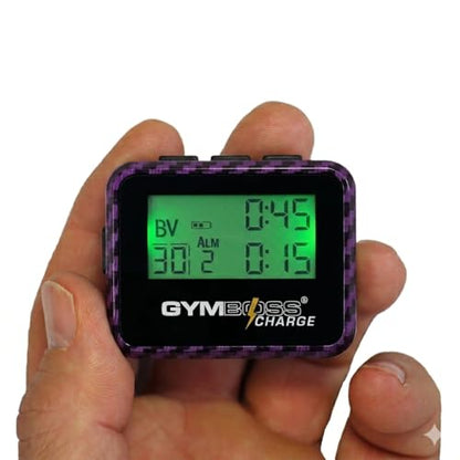 Gymboss Charge Interval Timer and Stopwatch - color: Carbon Purple