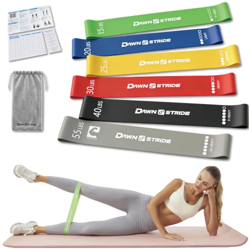 6-Level Resistance Loop Bands Up to 55LBS for PT & Strength