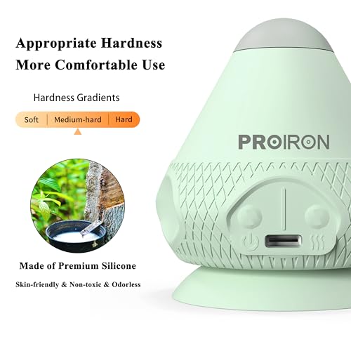 PROIRON Mountable Massage Ball with Suction Cup Pinpoint Deep Tissue Muscle Knot & Sore Relief, Vibration & Heating Trigger Point Massage Tool for Back Neck, Self-Massage Tool - color: Green