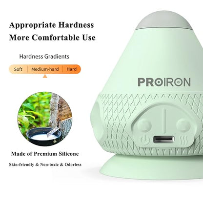 PROIRON Mountable Massage Ball with Suction Cup Pinpoint Deep Tissue Muscle Knot & Sore Relief, Vibration & Heating Trigger Point Massage Tool for Back Neck, Self-Massage Tool - color: Green