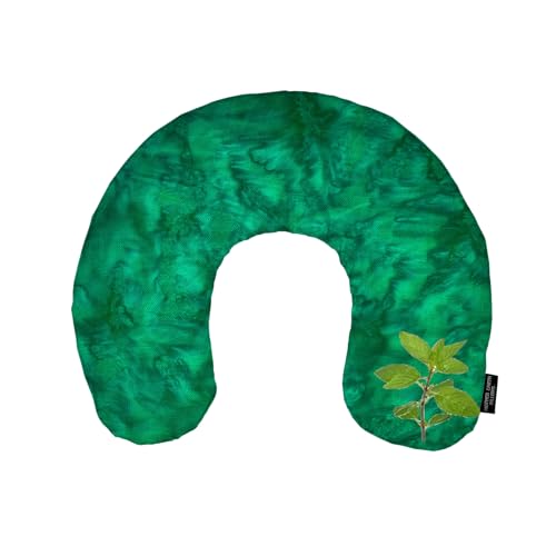 Mother Earth Pillows Large Triggerpoint Flax Pillow for Neck and Shoulder Relief (Green Print - Refresh Herbal Blend) - color: Green Print - Refresh Herbal Blend