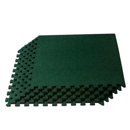 We Sell Mats 3/8 Inch Thick Interlocking Foam Carpet Tiles Durable Carpet Squares Anti Fatigue Support for Home Office or Classroom Use - color: Hunter Green, style: 16 Square Feet (4 Tiles)