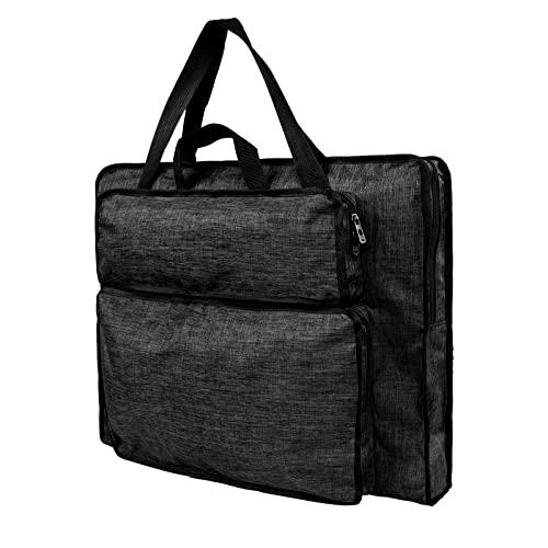 Students' Water-Resistant Portfolio Tote for Art Supplies - 8K Drawing Board Carry Shoulder Bag - Durable Portfolio Case - color: #3，Black