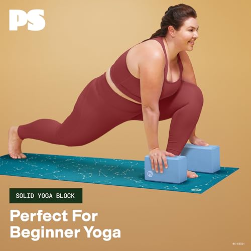 POPSUGAR Solid EVA Yoga Block, 4"x6"x9" Brick (Periwinkle) | EVA Foam | Lightweight | Balance, Alignment & Flexibility