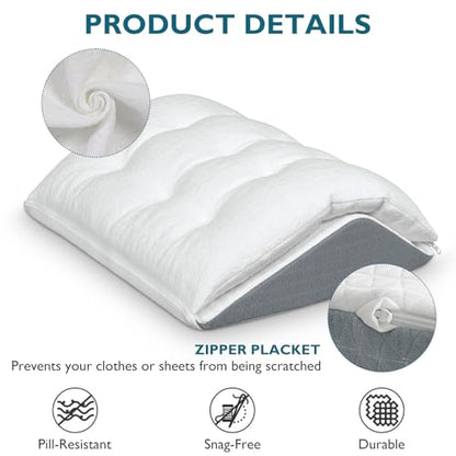 Shinnwa Knee Wedge Pillow, Convertible Knee Pillow for Legs Post Surgery, Knee Support, Leg Elevation, Dual-Layer Memory Foam Triangle Pillow for Back Sleeping, 21.5x16.5x6.3in - size: 21.5" x 16.5"x 6.3"