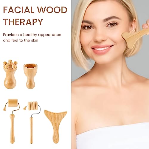 Meifuly 13 in 1 Wood Therapy Massage Tools with Luxury Storage Shelf, Complete Maderotherapia Wooden Massager Kit for Body Shaping, Lymphatic Drainage, Muscle Pain Relief, Anti-Cellulite