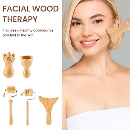 Meifuly 13 in 1 Wood Therapy Massage Tools with Luxury Storage Shelf, Complete Maderotherapia Wooden Massager Kit for Body Shaping, Lymphatic Drainage, Muscle Pain Relief, Anti-Cellulite