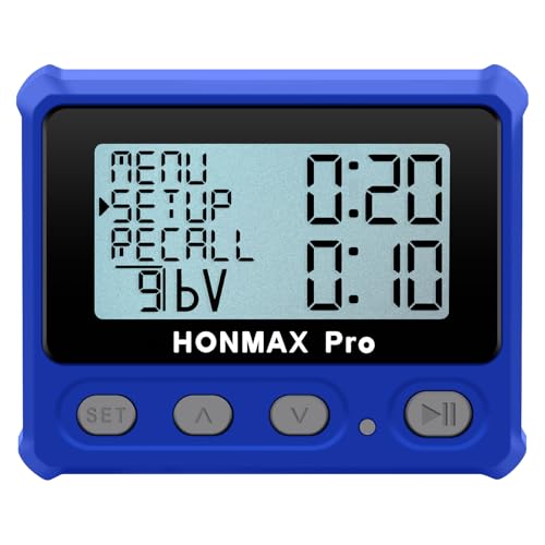 8100 Professional Interval Timer and Stopwatch, Backlight, USB-C Charged, Clock (Blue) - color: Blue