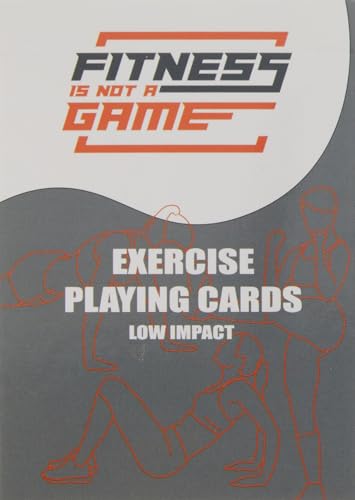 Low-Impact Exercise Playing Cards | 52-Card Deck | Bodyweight | All Fitness Levels | Strength Training and Cardio | at-Home Workout | Family Game Night | Fun
