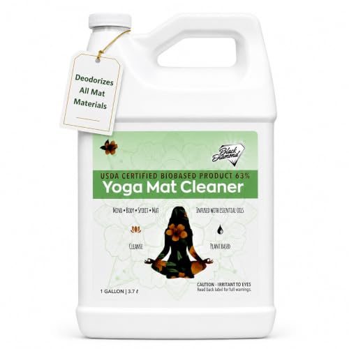 Yoga Mat Cleaner Spray for Exercise & Fitness Mats 1-Gallon | USDA Certified BIOBASED, Essential Oils, Safe for All Type of Materials, Exercise, Pilates, or Workout Mats - color: 1-Gallon, size: 128 Fl Oz (Pack of 1)