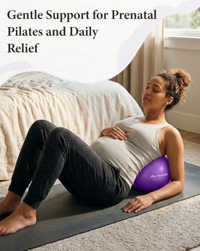Trideer 9-Inch Pilates Ball, Small Exercise Ball Pilates Equipments for Yoga, Physical Therapy, Pregnancy, Postpartum, Core Training, Balance, Stability and Stretching - color: Purple