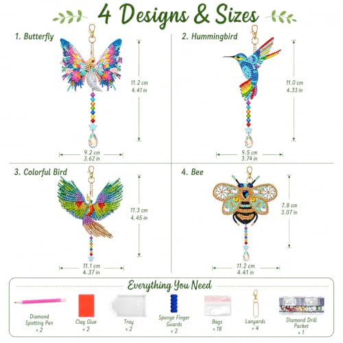 GOOTXUSK Art and Crafts for Kids Girls Ages 8-12, 8 9 10 11 12 Year Old Girl Birthday Gifts,Gem Art Diamond Painting Kits for Kids 8-12,Teenager Girl Gift Ideas,DIY Activities Window Suncatcher