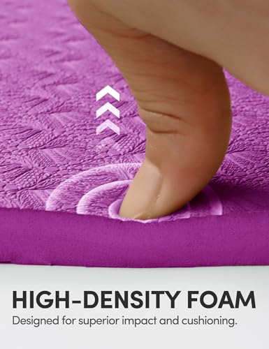 IUGA Yoga Knee Pads Cushion Non-Slip Knee Mat for Elbows Wrist Pain in Yoga Planks Floor Exercises Portable Extra-thick Cushioning - color: Violet