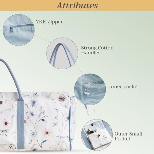 Maison d' Hermine Yoga Mat Duffle Bag Gym Tote Yoga Mat Carry Bag | Cylindrical bag for Woman Men Gifts Adjustable shoulder straps with Drawstring Water Bottle Pocket and zipper pocket - color: Ice Florals, style: Yoga Mat Tote