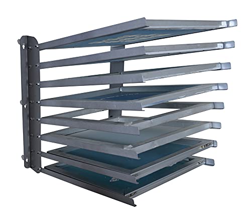 INTBUYING Screen Printing Frame Rack Shelf Storage Holder Screen Printing Squeegee Rack Screen Drying (8 Layer)