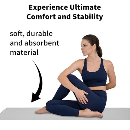 PrecisionAuto Non-Slip Microfiber Yoga Mat Towel - color: Gray