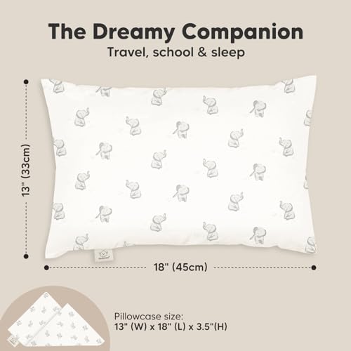 Toddler Pillow with Pillowcase, 13x18 My Little Dreamy Pillow (Elly) - color: Elly