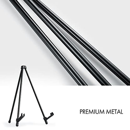 ARTIFY 14'' Tabletop Instant Display Easel, Black Steel Table Top Easels for Display, Tripod for Canvas, Paintings, Signs, Posters - style: 14''Black, 1-pack