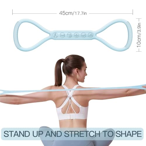2026 Upgraded Figure 8 Resistance Band for Physical Therapy, Shoulder Back Arm Exercise Bands, 3 Resistance Levels for 15 25 35lb for Kids Adult Elderly - color: 15LB+25LB+35LB