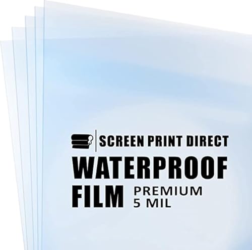 Screen Print Direct® Waterproof Inkjet Film Sheets (8.5 x 11" - 100 Sheets) | Transparency Film for Silk Screen Printing, Inkjet Film Sheets for Screen Printers (8.5" x 11" - 100 Sheets) - size: 8.5x11 - 100 sheets