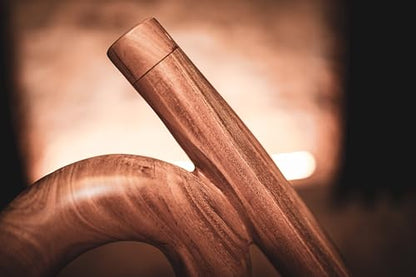 S-shaped Professional Didgeridoo for Meditation, Sound Healing Therapy, Yoga and Circular Breathing — NOT MADE IN CHINA — Mahogany Wood, 2-YEAR WARRANTY - style: S-shape, note C