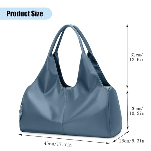 Forestfish Gym Bag For Women With Shoes Compartment & Wet Dry - color: Navy