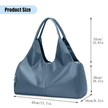 Forestfish Gym Bag For Women With Shoes Compartment & Wet Dry - color: Navy