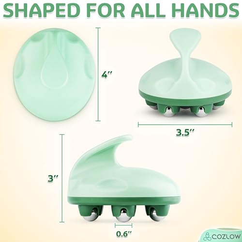Handheld Lymphatic Drainage Massager - May Reduce Appearance of Cellulite | Cozlow manual massage tool w/ 7 rolling balls, helps support lymph system care, promotes healthy circulation & smoother skin - color: Lymphatic Massager