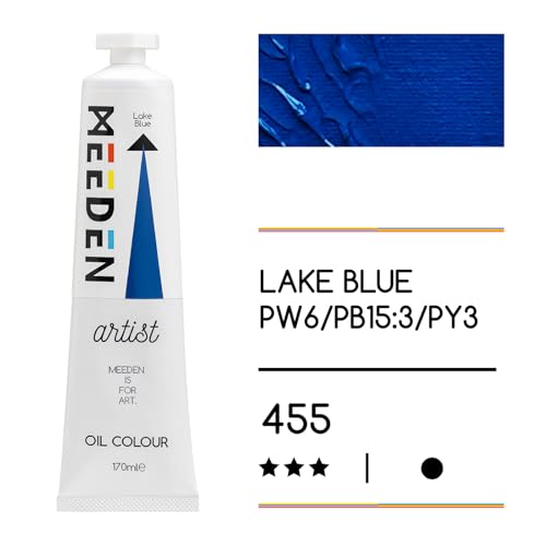 MEEDEN Artist Grade Oil Paint: Lake Blue - 170ml/5.7oz Tube | Professional Art Paints and Supplies for Canvas Painting - color: Lake Blue, size: 5.7 Fl Oz (Pack of 1)