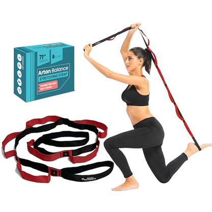 Artan Balance Stretching Straps for Flexibility, Balance, and Leg Stretching – Multiple Styles for Yoga, Ballet, Dance, Gymnastics & Physical Therapy - size: FlexPhysio