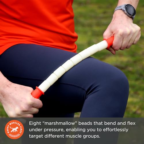 Tiger Tail The Stick - Bendy 18” Flexible Muscle Roller Stick for Myofascial Release & Trigger Points - Bendable Deep Tissue Massager for Legs, Back, Shoulders - Relieve Soreness & Improve Recovery - size: 18" Plus eBook Happy Muscles Guide