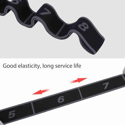 Exercise Strap Yoga Stretch Assist Strap with 8 Numbered Loops, Band for Yoga Pilates Dance and Gymnastics Workout, People Dancing Assistance(Grey)