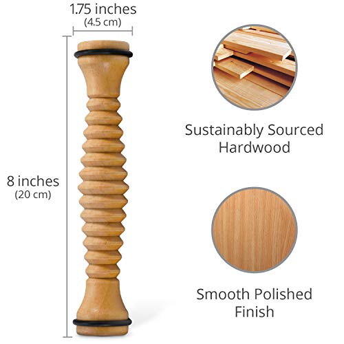 Body Back Foot And Body Roller Bundle, Massage Roller For Plantar Fasciitis | 2 In 1 Massage Tool Bundle, Wooden Cellulite Massager Tool, Full Body Massage Roller For Muscle Recovery & Relaxation Therapy - style: Bundle