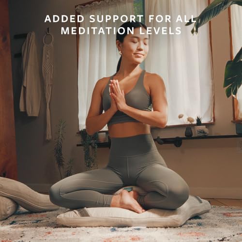 Avocado Organic Yoga Meditation Pillow, GOTS Certified Organic Cotton Cover, Natural Buckwheat Fill - size: Square Meditation