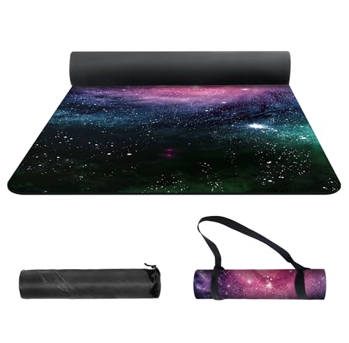 nuveti Yoga Mat Print Extra Thick TPE Non Slip Fitness Exercise Mat with Carrying Bag,72"x24" Extra Thick 6MM Exercise & Workout Mat for Yoga, Pilates Fitness and Floor Exercises - color: ChenXingLiaoLuo