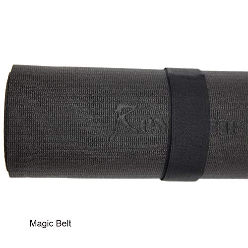 RevTime Extra Large Exercise Mat 6 x 6 feet (72" x 72" x 1/4"+) 7 mm Thick & High Density Mat for Home Cardio and Yoga Workouts, Durable Gym Mat, Black