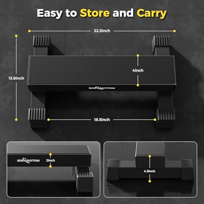 Upgraded Calf Raise Bar for Home Gym Workouts, Standing Calf Raise Machine for Calf Stretching, Squating, Foot Stretching, Anti-Slip Solid Calf Block, Ankle Calf Stretcher. - color: Black