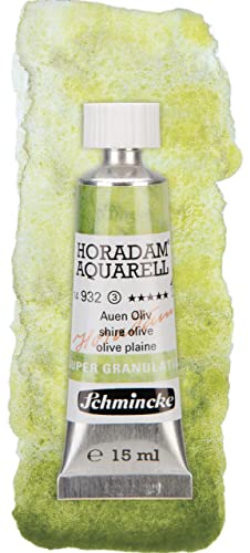 Schmincke - HORADAM® AQUARELL, Super Granulation, 14 932 006 Shire Olive, 15 ml tube, very strong granulating colors, finest, super granulating watercolors | 15 ml - color: 932 shire olive, size: 0.51 Fl Oz (Pack of 1)