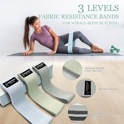 HIMESPORNER Pilates Kit with Resistance Bands, Pilates Ring Ball, Dumbbells