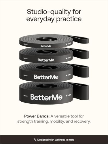 BetterMe Power Bands - Heavy Duty Resistance Bands for Working Out - Long Loop Resistance Bands for Strength Training, Pull Up Assistance, Mobility & Stretching