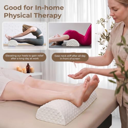 Half Moon Leg Bolster for Back Sleeping Relieve Lower Back, Knee Leg Stress