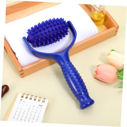 Blue Yoga Massage Stick Roller Manual Body Massager for Muscle Relief | ABS and PVC Build, Portable Lightweight Design, Easy to Use Anytime Anywhere, for Sedentary Users