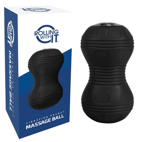 Rolling With It Vibrating Peanut Massage Ball, Deep Tissue, Black - color: Black
