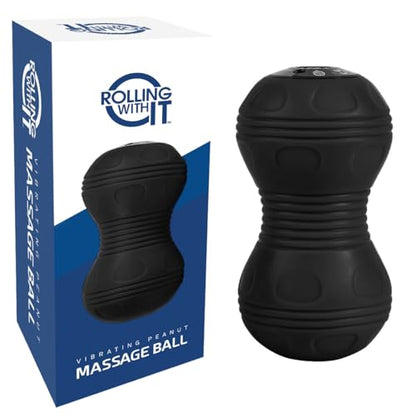 Rolling With It Vibrating Peanut Massage Ball, Deep Tissue, Black - color: Black