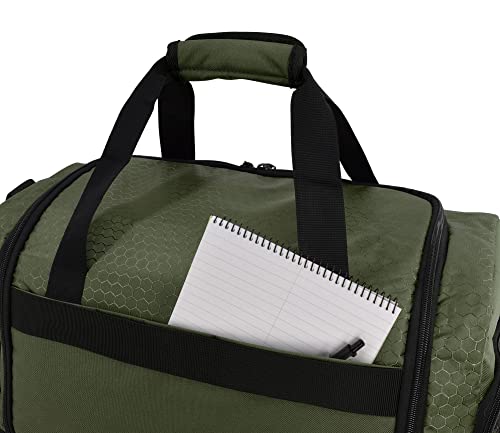 Ultimate Gym Bag 2.0: The Durable Crowdsource Designed Duffel Bag with 10 Optimal Compartments Including Water Resistant Pouch - color: Green, size: Medium (20")