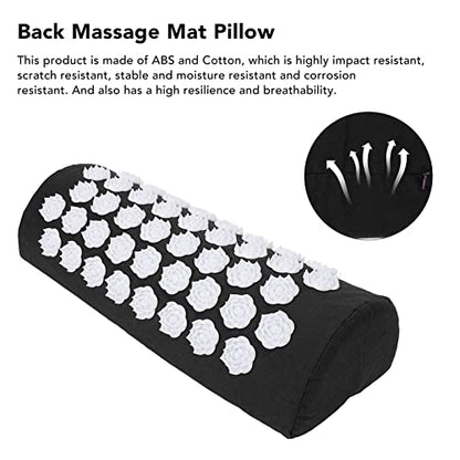 Acupressure Pillow for Neck, Acupressure Massage Pillow, Floral Stimulation Design ABS and Cotton Material Great Yoga Meditation(Black)