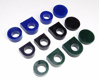 JTS Carving Wax Ring Tube Assortment - Jewelry Earring Modeling Wax 12 Pcs Pre-Cut Tubes & Blanks - 3 Grades