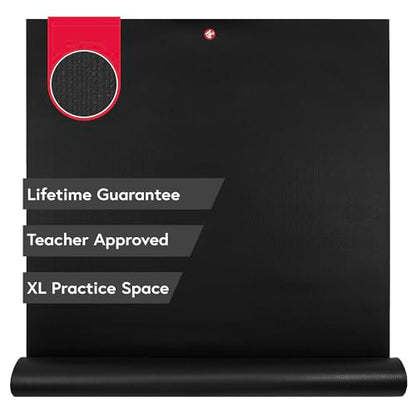 Manduka PRO Yoga Mat - 6mm | Lifetime Durability | Hygienic Construction | Premium Studio Quality | Teacher Approved - color: Black, size: 79" x 52"